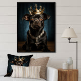 Crowned Royal Boston Terror - Black Dog Wall Art