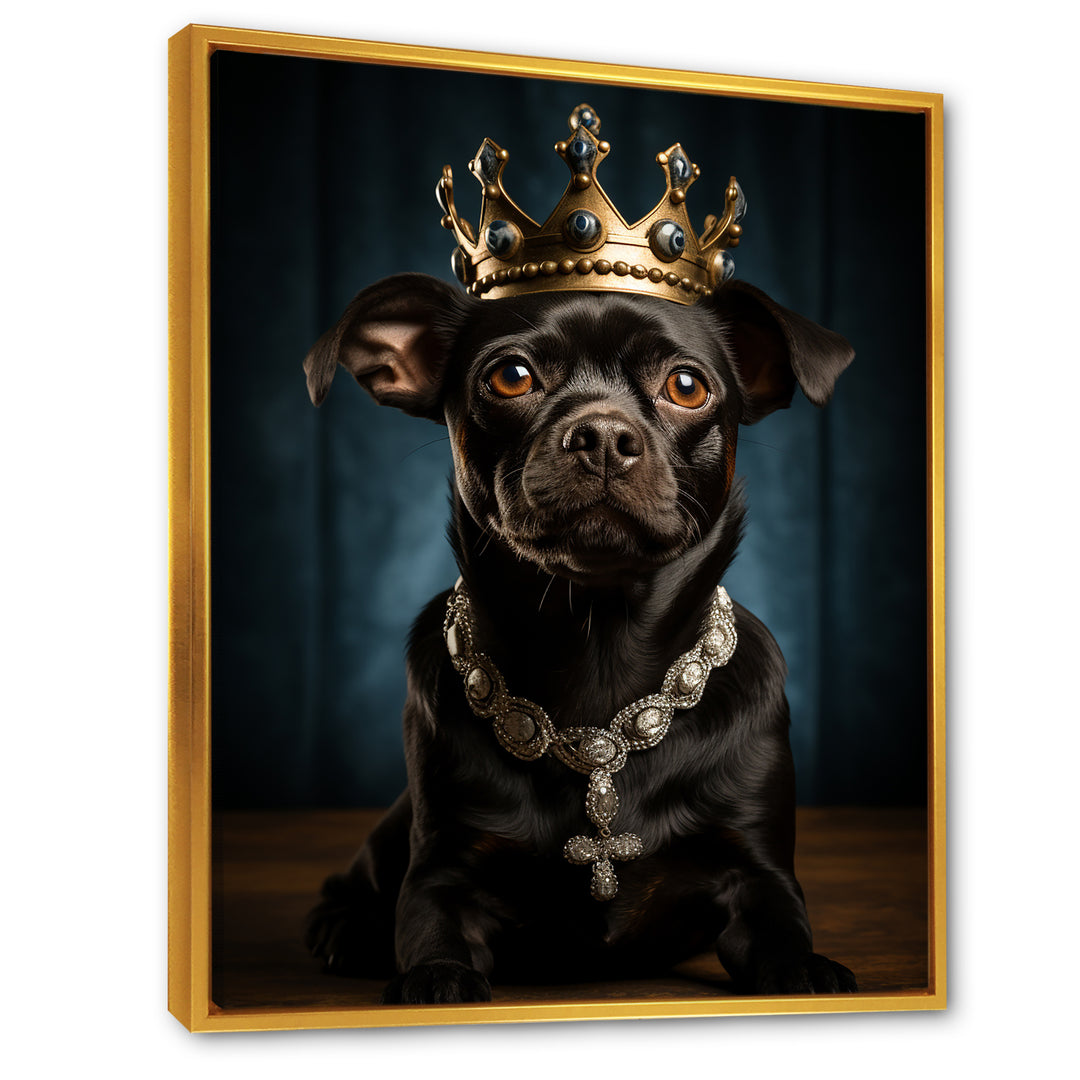 Crowned Royal Boston Terror - Black Dog Wall Art