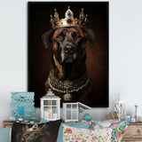 Crowned Royal mountain Dog - Dog Framed Canvas Art