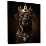 Crowned Royal mountain Dog - Dog Framed Canvas Art