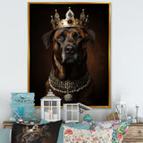 Crowned Royal mountain Dog - Dog Framed Canvas Art