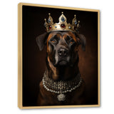 Crowned Royal mountain Dog - Dog Framed Canvas Art