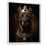 Crowned Royal mountain Dog - Dog Framed Canvas Art