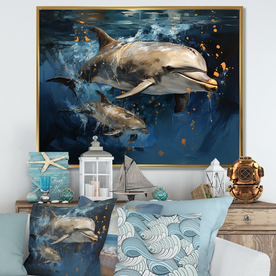 Dancing Dolphins - Dolphin Home Decor Art