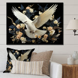 Springtime floral dove - Dove Canvas Wall Art
