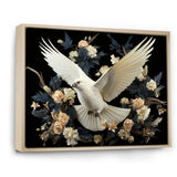 Springtime floral dove - Dove Canvas Wall Art