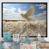 Take off white Dove harmony - Dove Canvas Wall Art