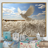 Take off white Dove harmony - Dove Canvas Wall Art