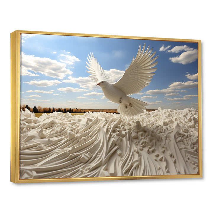 Take off white Dove harmony - Dove Canvas Wall Art
