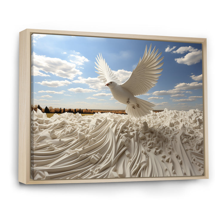 Take off white Dove harmony - Dove Canvas Wall Art