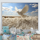 Take off white Dove harmony - Dove Canvas Wall Art