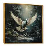 Green and white Dove take off harmony - Dove Wall Decor
