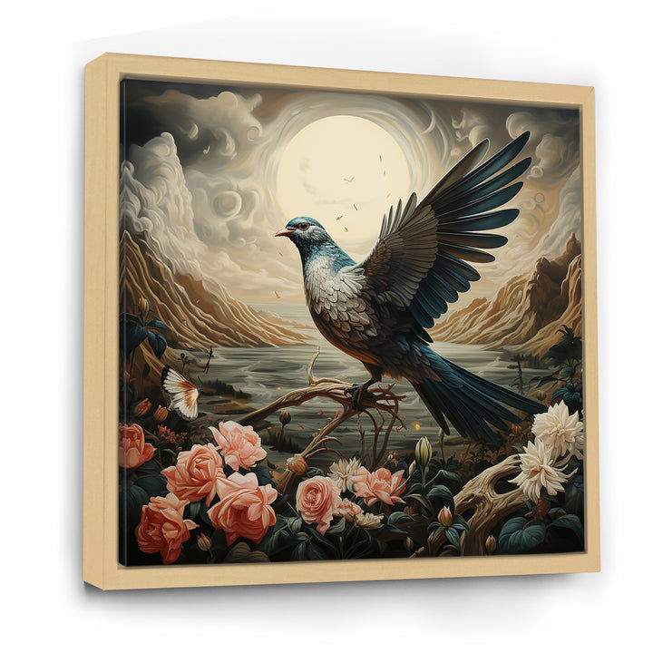 Vintage dove sunset flight - Dove Wall Art Prints