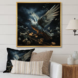 Blue and white Dove take off harmony - Dove Wall Art Prints
