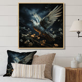Blue and white Dove take off harmony - Dove Wall Art Prints