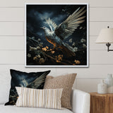 Blue and white Dove take off harmony - Dove Wall Art Prints