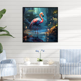 Flamingo pink Paradise - Flamingo Large Canvas Wall Art