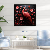 Ping Pong Plumage Fiasco - Flamingo Canvas Wall Art