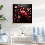 Ping Pong Plumage Fiasco - Flamingo Canvas Wall Art