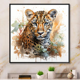 Brown Leopard elegance portrait - Leopard Wall Art Prints