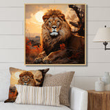 Sun Kissed Lion Majesty - Lion Wall Decor