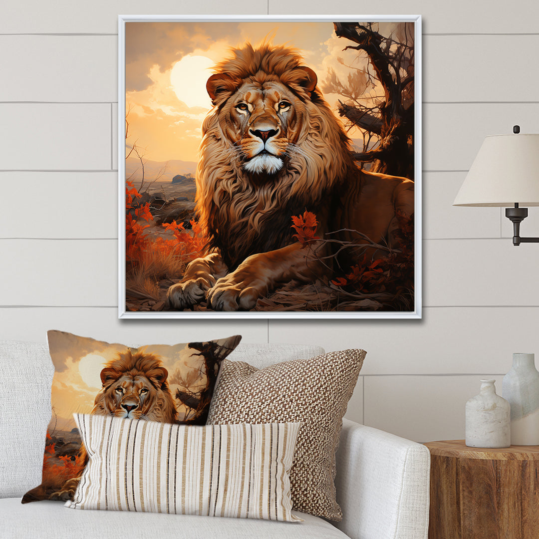 Sun Kissed Lion Majesty - Lion Wall Decor