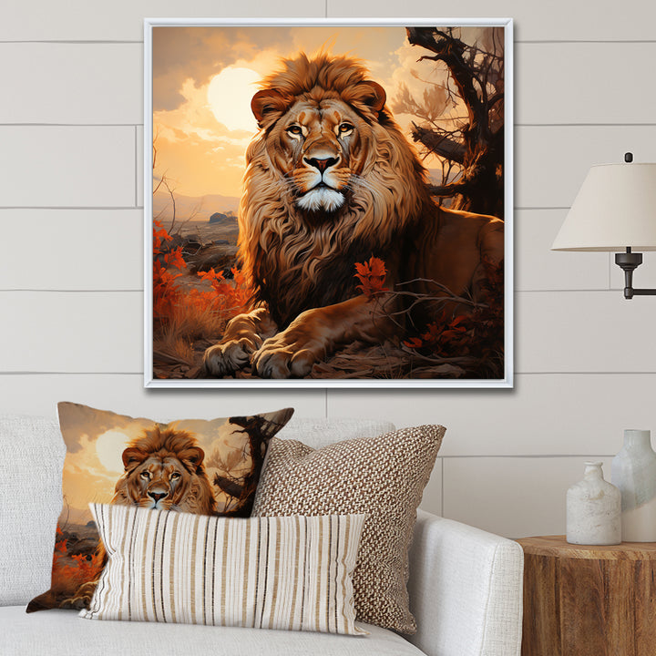 Sun Kissed Lion Majesty - Lion Wall Decor