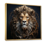 Crowned Lion in Majesty portrait I - Animals Canvas Wall Art