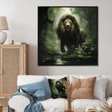 Brown and green Jungle lion Monarch - Lion Wall Art Prints