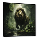 Brown and green Jungle lion Monarch - Lion Wall Art Prints