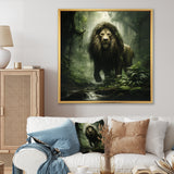 Brown and green Jungle lion Monarch - Lion Wall Art Prints