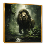 Brown and green Jungle lion Monarch - Lion Wall Art Prints