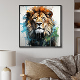 Brown and green Monarch portrait - Lion Wall Art Prints