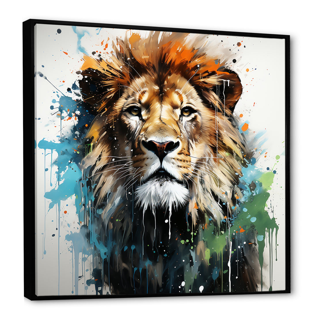 Brown and green Monarch portrait - Lion Wall Art Prints