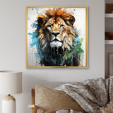 Brown and green Monarch portrait - Lion Wall Art Prints