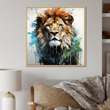 Brown and green Monarch portrait - Lion Wall Art Prints