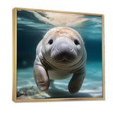 Curious Manatee gaze III - Animals Canvas Wall Art