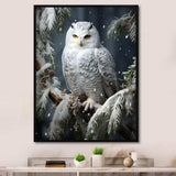 Snowy Owl winter watch I - Animals Canvas Wall Art