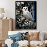 Snowy Owl winter watch III - Animals Canvas Wall Art