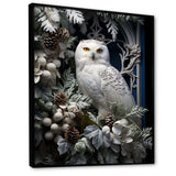 Snowy Owl winter watch III - Animals Canvas Wall Art