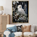 Snowy Owl winter watch III - Animals Canvas Wall Art