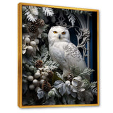 Snowy Owl winter watch III - Animals Canvas Wall Art