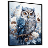 Winters owl gaze serenity - Owl Bedroom Wall Art