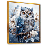 Winters owl gaze serenity - Owl Bedroom Wall Art