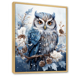 Winters owl gaze serenity - Owl Bedroom Wall Art