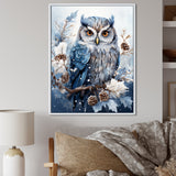Winters owl gaze serenity - Owl Bedroom Wall Art