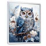 Winters owl gaze serenity - Owl Bedroom Wall Art
