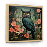Emerald Owl Matisse Style in Green and Pink - Owl Wall Art Prints