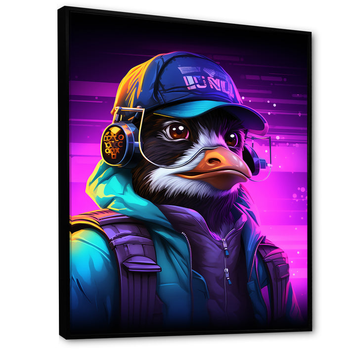 DJ Penguin Wild nightlife - Penguin Bedroom Wall Art