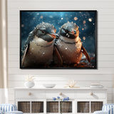 Penguin Festive Gathering - Penguin Canvas Wall Art